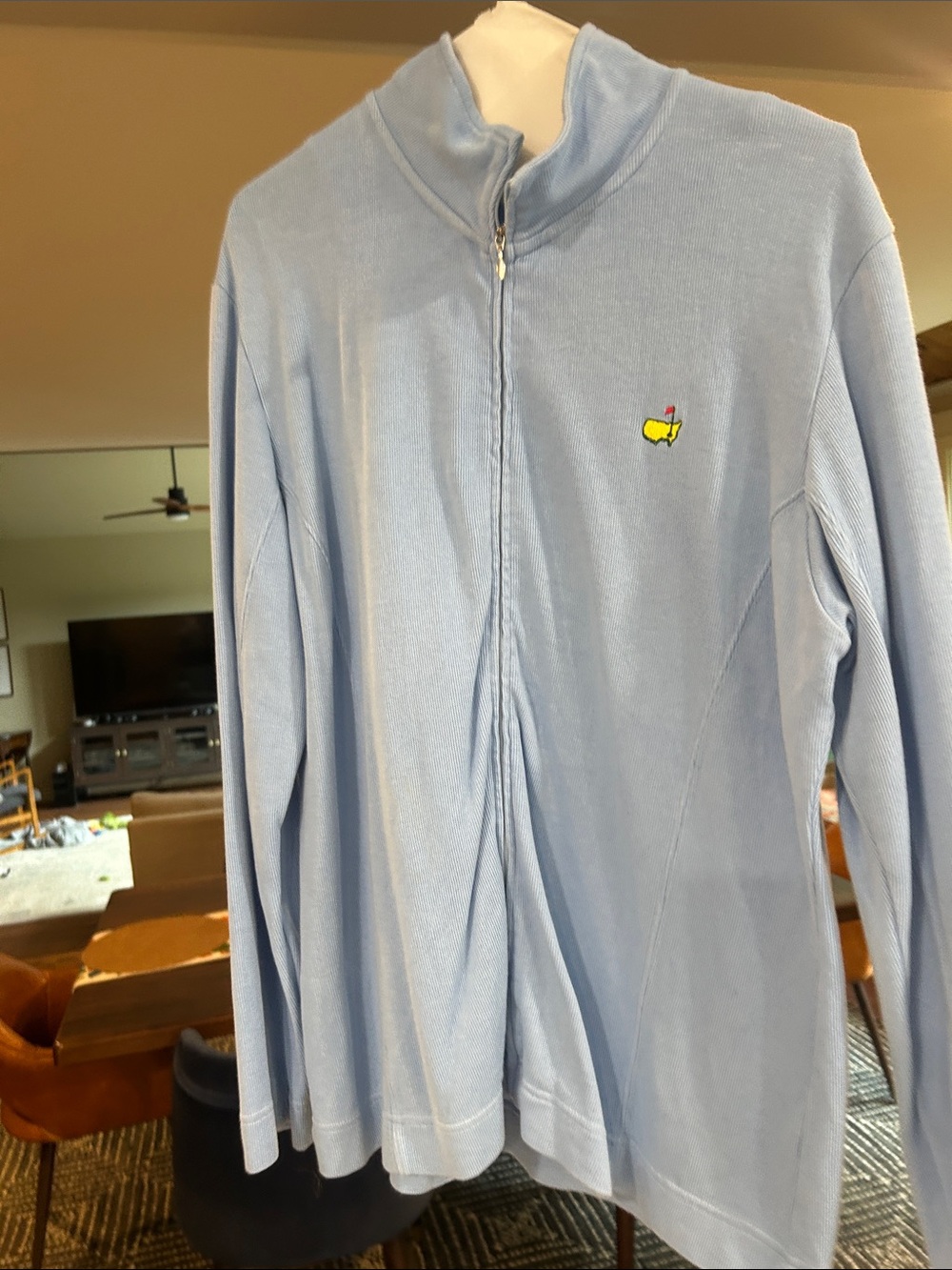 Masters Light Blue Full-Zip Women's Jacket with Yellow Embroidered Logo